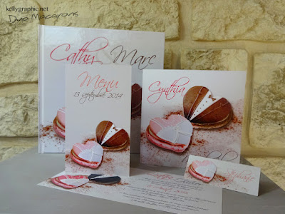 KellyGraphic faire-part mariage : Macarons
