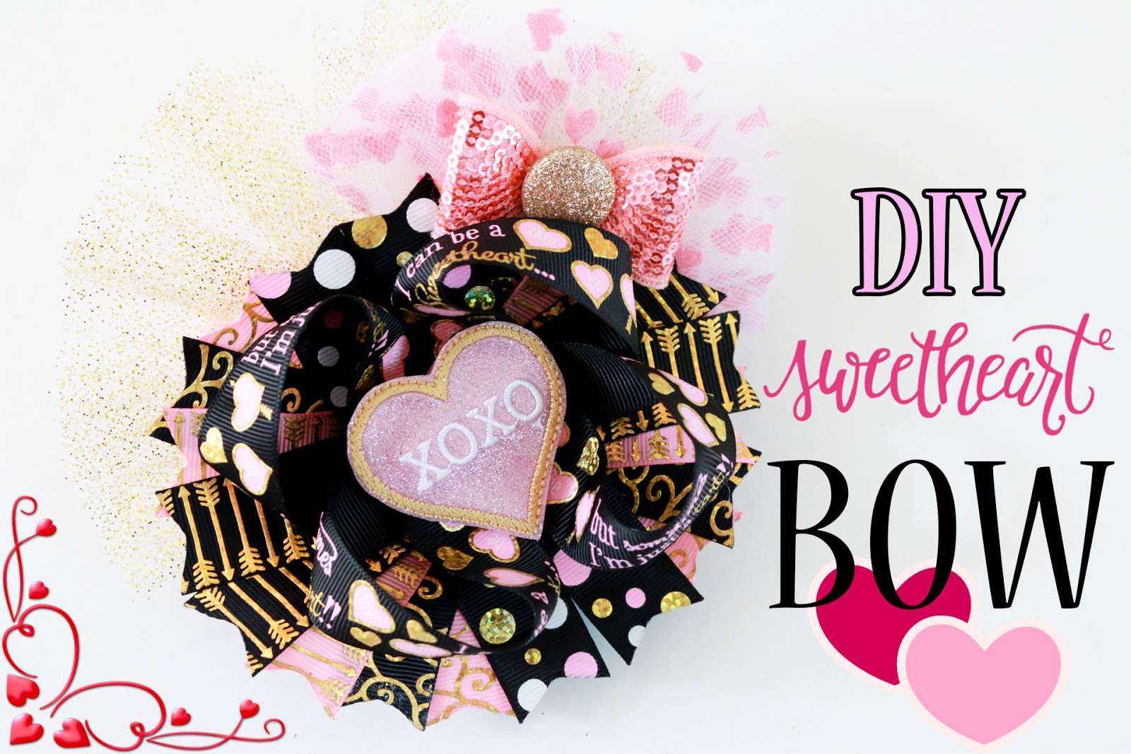 I Like Big Bows: &quot;Sweetheart&quot; Valentine's Day hair bow DIY
