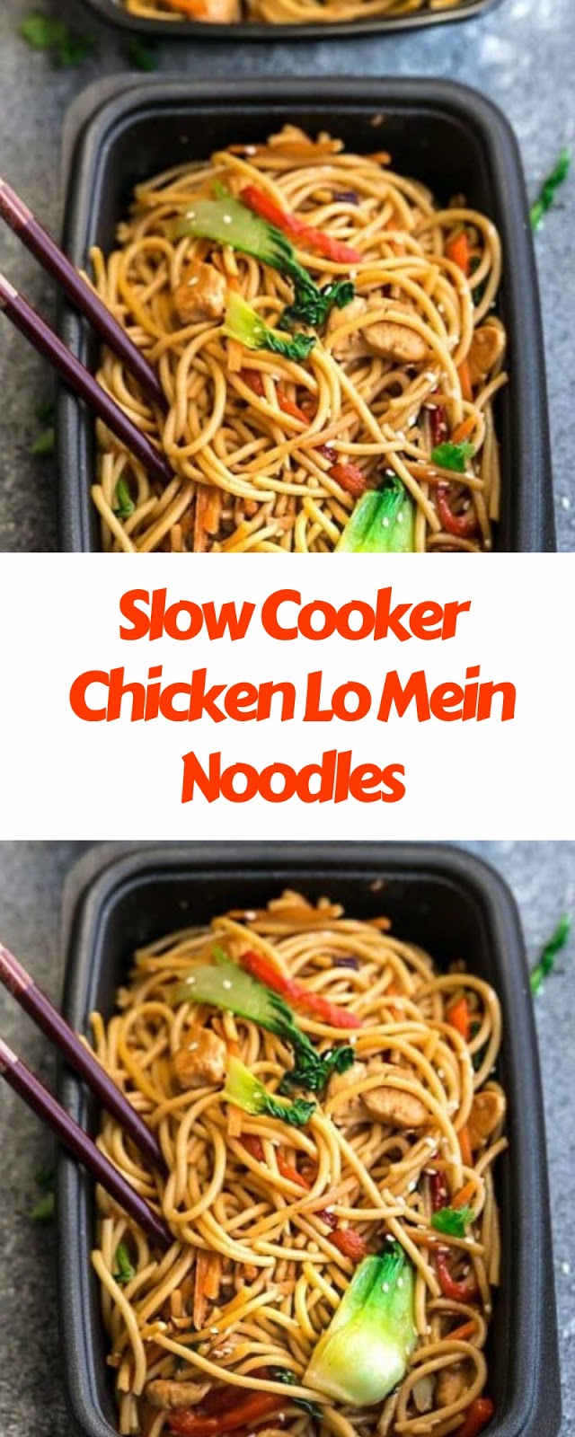 Slow Cooker Chicken Lo Mein Noodles