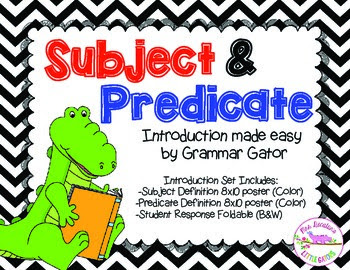 mrs decaturs little gators texas size subject predicate subject and predicate anchor chart