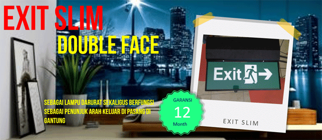Exit Slim Double Face Emergency Exit