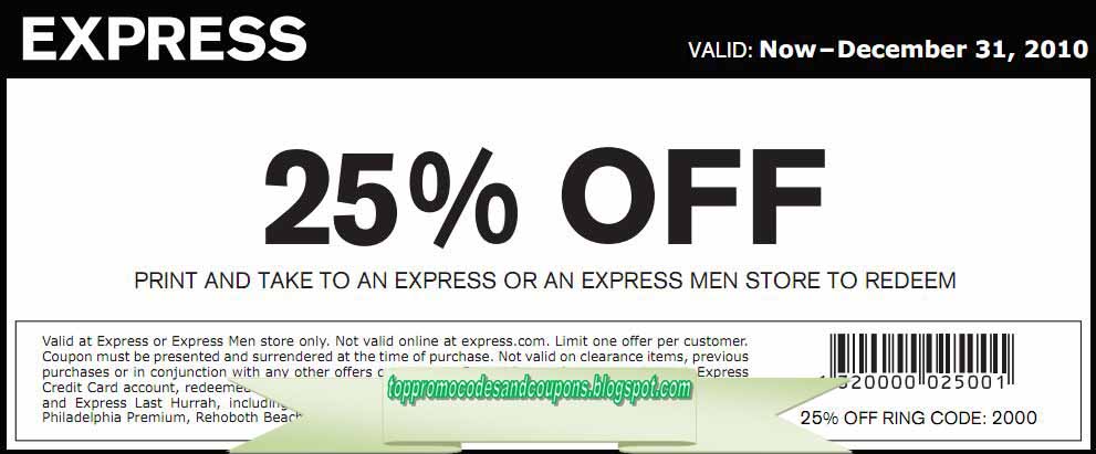 express coupon in store december 2019