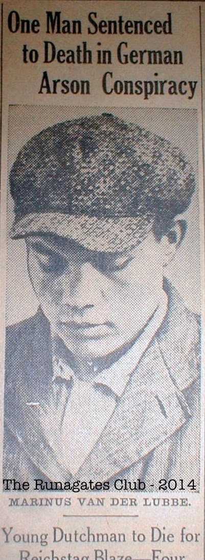Marinus Van Der Lubbe, convicted serial arsonist,  1933