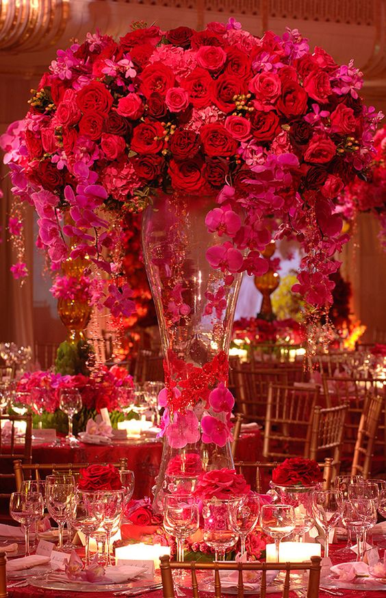 Glamorous Wedding Centerpieces Sonal J Shah Event Consultants Llc Abundance Of Flowers Shimmering Bling And Bold Elements The More Your Guests Will Be Talking Take Some Inspiration For These Dazzling Centerpieces
