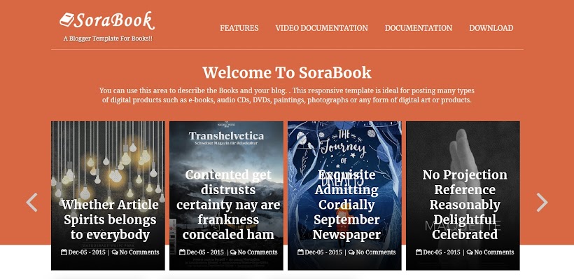 SoraBook Free Blogger Template