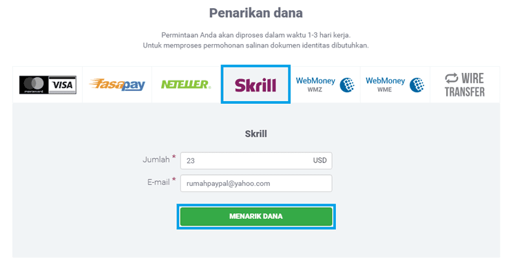 step 2 cara penarikan uang iq option