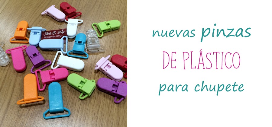 Pinzas de plástico para chupeteros o tirantes
