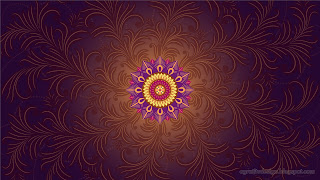 Flourishes Spirit Mandala With Purple Colourful Background Design