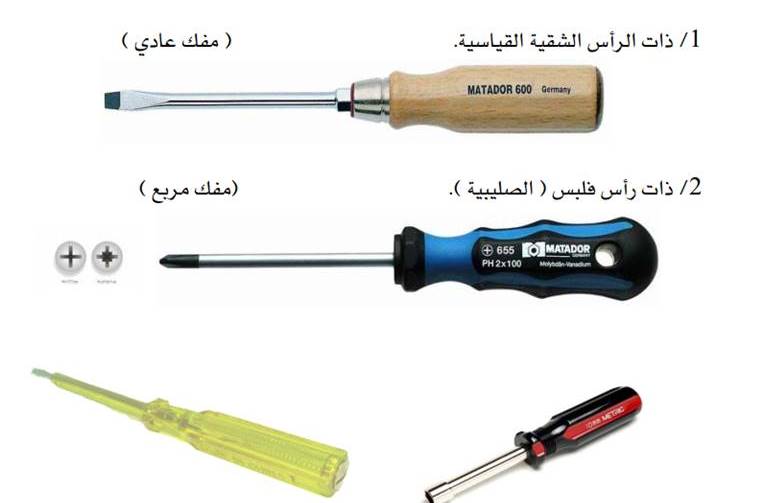العدد والادوات المستخدمة في الصيانة الكهربية صيانة الاجهزة الكهربية والمنزلية
