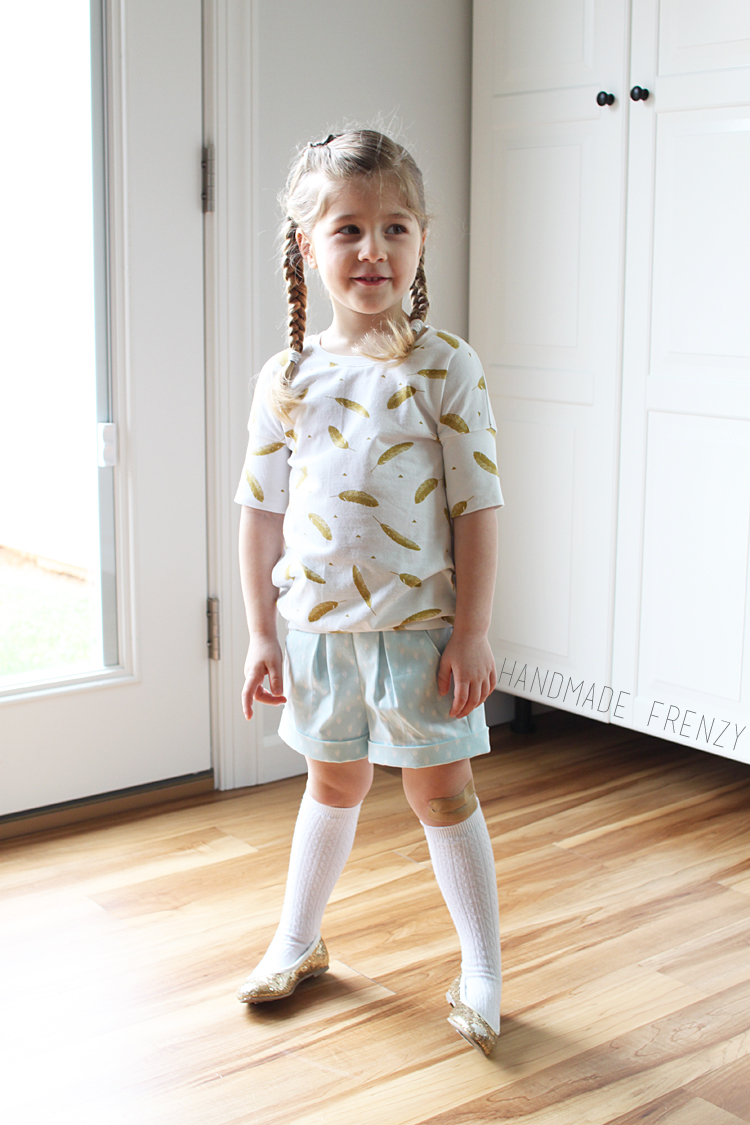 Skipper Top & Clover Shorts // Sewing for girls
