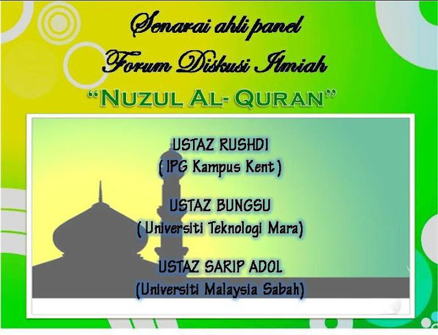 J - Surau Nurul Yaqin: Forum Diskusi Ilmiah "Nuzul Al 