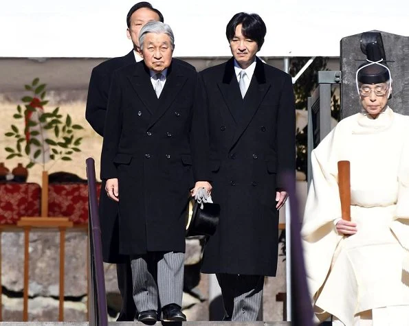 Crown Prince Naruhito, Crown Princess Masako, Emperor Akihito, Empress Michiko, Prince Akishino, Princess Kiko and Princess Hisako