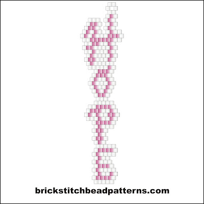 Click for a larger image of the Hope brick stitch bead pattern.