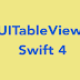Create UITableView using storyboard in Swift 4