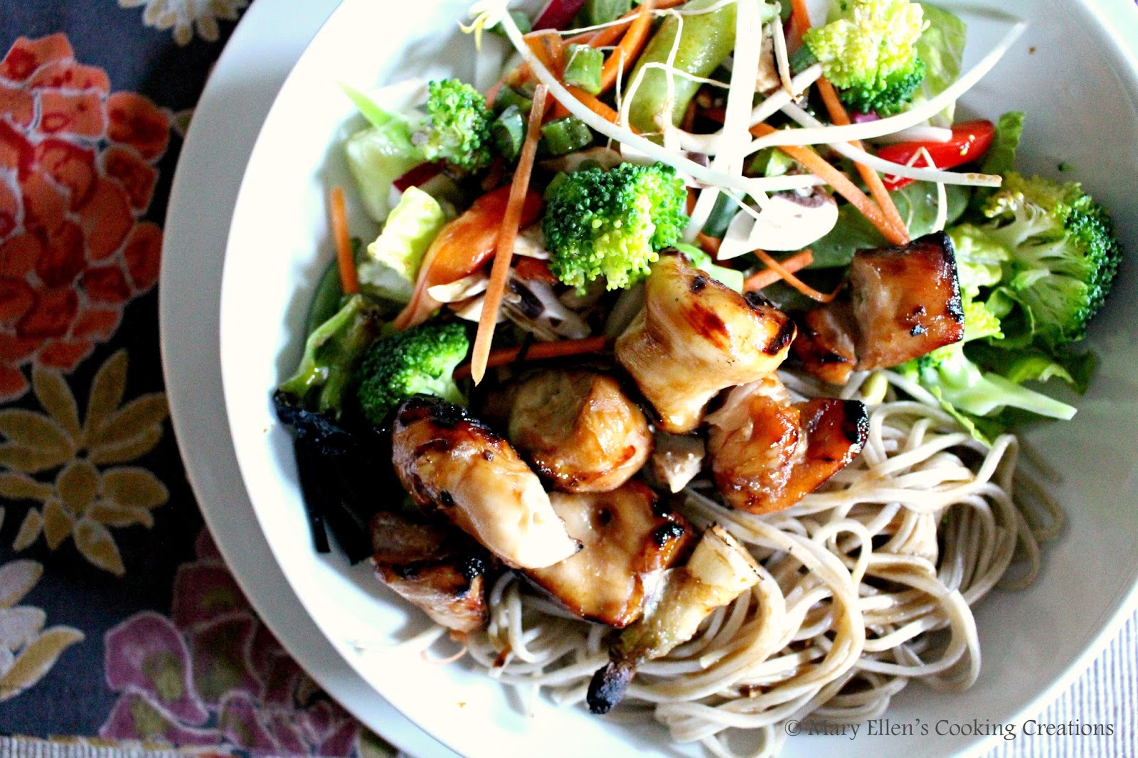 Mary Ellen's Cooking Creations Yakitori Chicken with Cold Veggie and