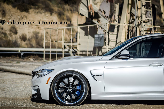 2016 BMW M3 with 20 Inch BD-23’s in Black w/ Chrome SS Lip - Blaque Diamond Wheels