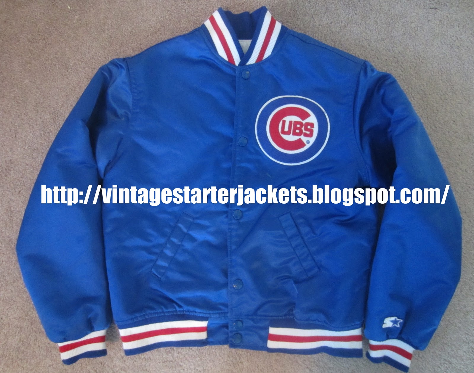 Vintage Sports Apparel VINTAGE CHICAGO CUBS SATIN STARTER JACKET YOUTH
