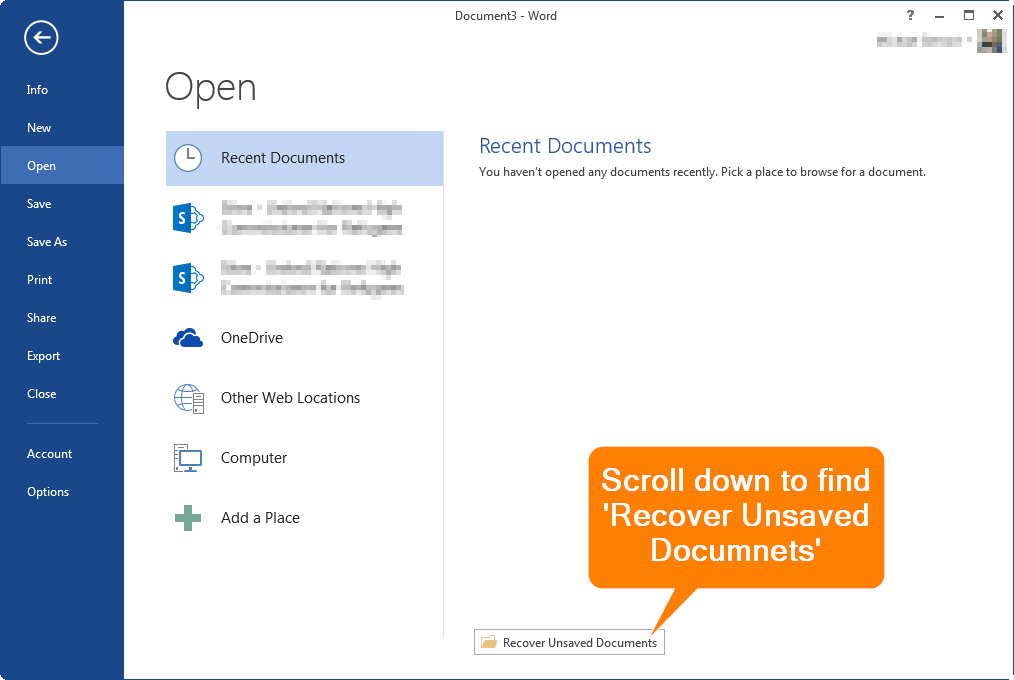 Michael's TechBlog: Recover an unsaved document