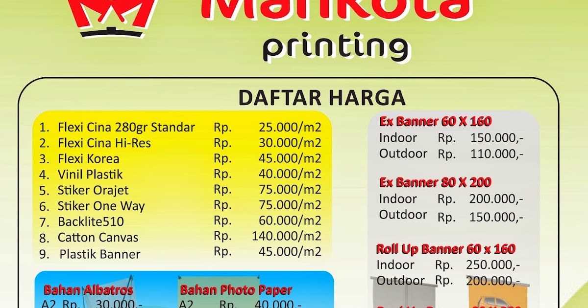 Print Digital Murah 24 Jam / Cepat / Rawamangun / Jakarta 