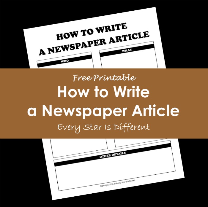How to Write a Newspaper Article
