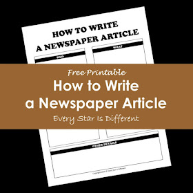How to write a newspaper article free printable.