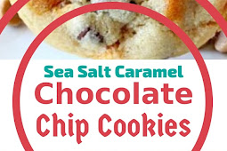 Sea Salt Caramel Chocolate Chip Cookies #Christmas #Cookies