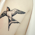 Flying Bird 3D Tattoo