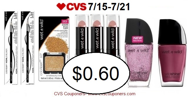 http://www.cvscouponers.com/2018/07/hot-pay-060-for-select-wet-n-wild.html