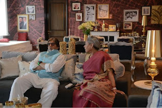 Amitabh Bachchan and Jaya Bhaduri at home jalsa sitting on chair