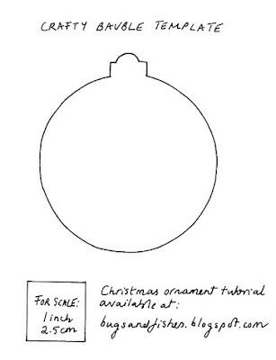 DIY Christmas bauble template