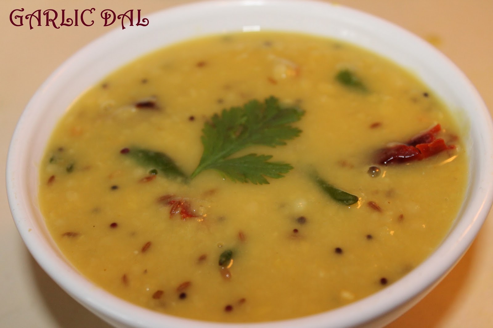 Swetha's Indian Vegetarian Cuisine GARLIC DAL / DAL FRY