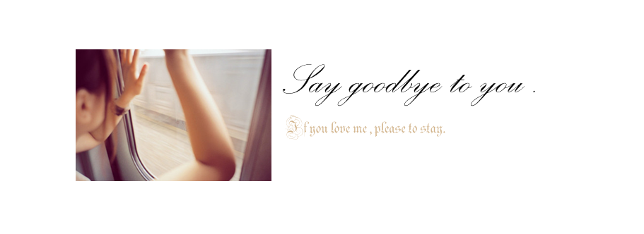 Say Goodbye to you . | 跟你說再見 .