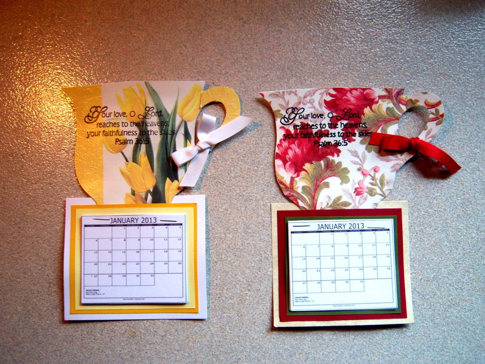 Shoregirl's Creations: Teacup Calendars