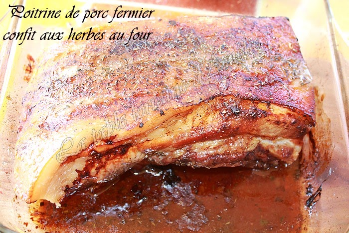 LA TABLE LORRAINE D'AMELIE: Poitrine de porc fermier confit aux herbes