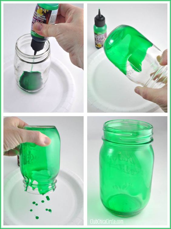 popurrí actualizar otoño Aprende 5 técnicas de cómo pintar frascos de vidrio reciclados ~  Solountip.com
