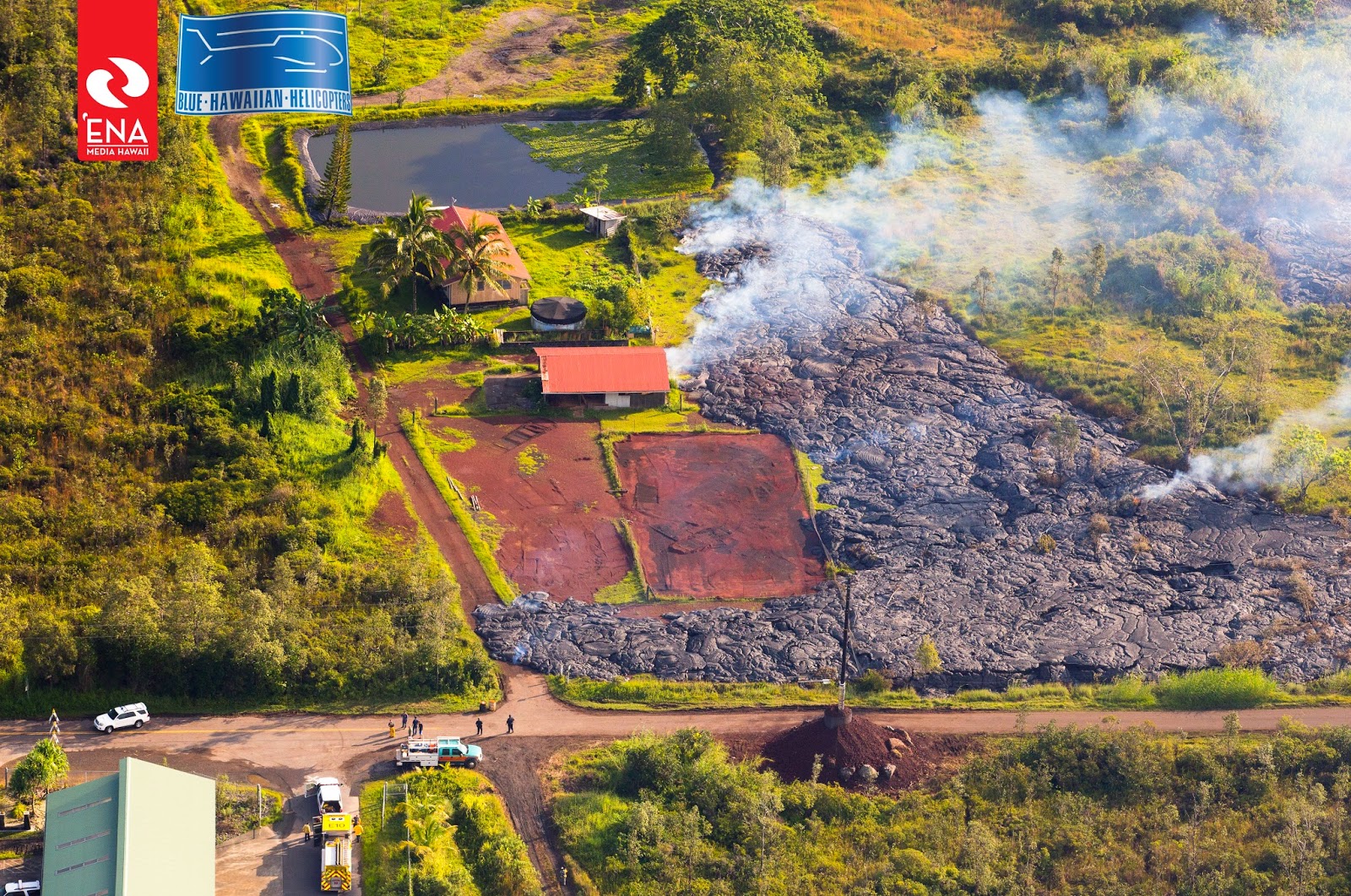 All Hawaii News Puna Lava flow burns first home, Abercrombie starts