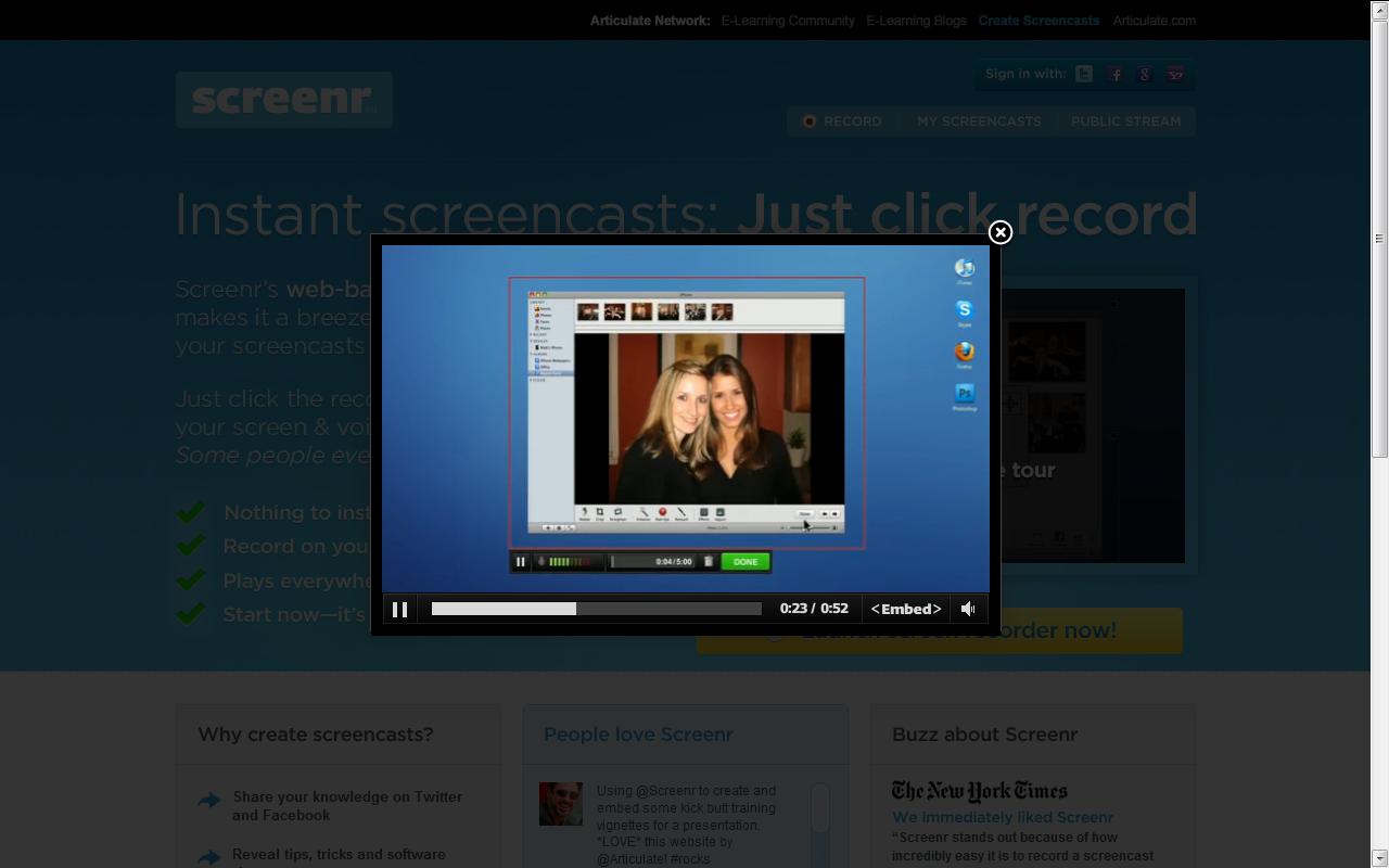 Screenr: Tu screencast al momento