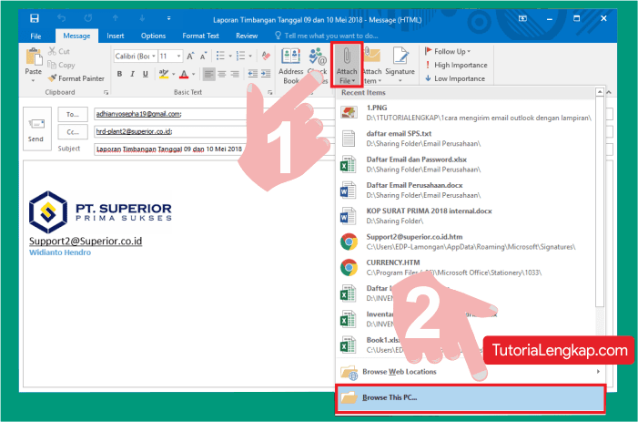 Cara membuat dan mengirim email menggunakan outlook