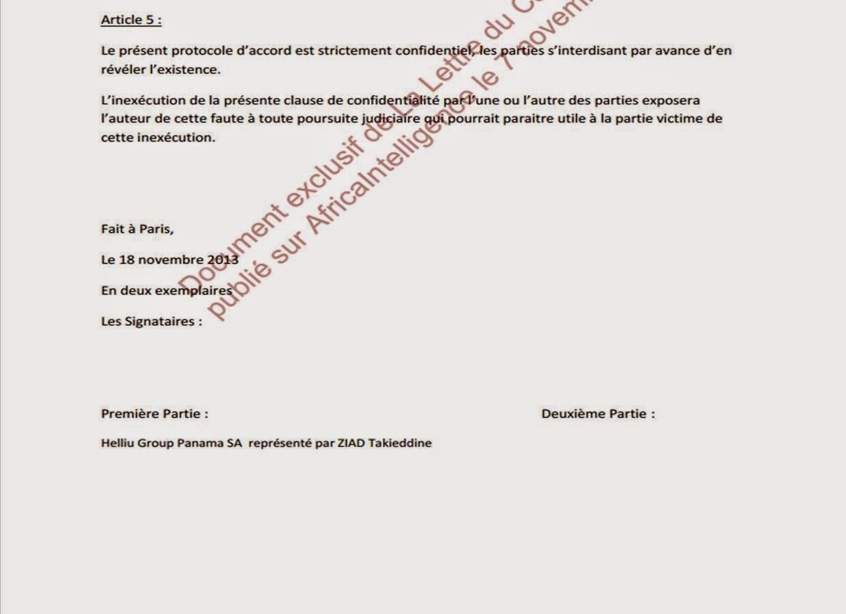 ALERT FROM LA LETTRE DU CONTINENT: TAKIEDDINE OFFERS HIS SERVICES TO ...