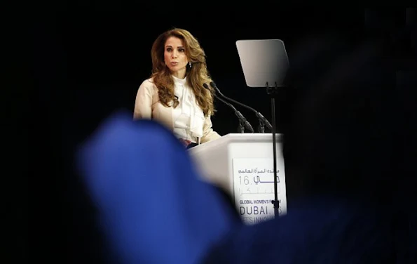 Queen Rania of Jordan attended the opening of the Global Women's Forum