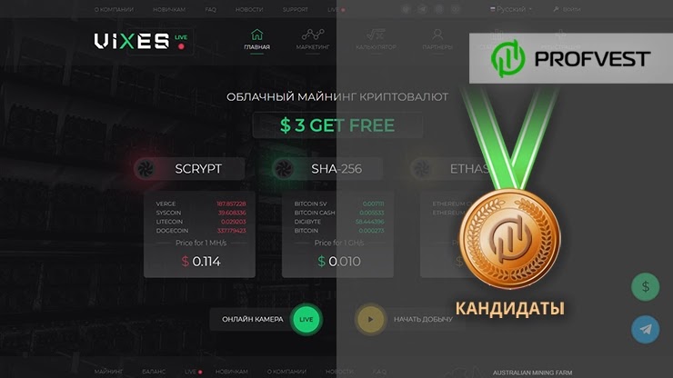 Повышение в кандидаты проекта Vixes Повышение в кандидаты Vixes