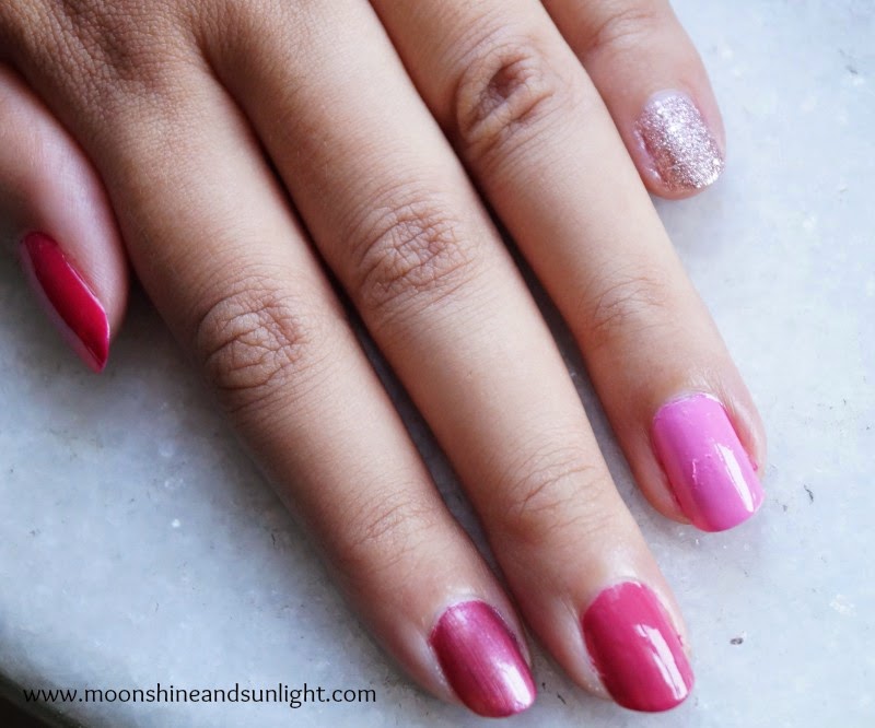 Pink Ombre Nail art || Monochrome "Mani"a , Indian Nail art log