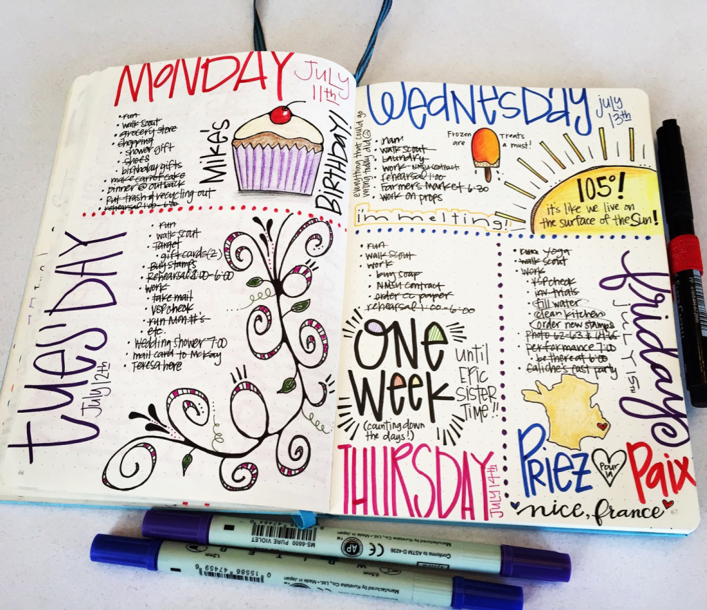 T. Matthews Fine Art Bullet Journal Pages 6667