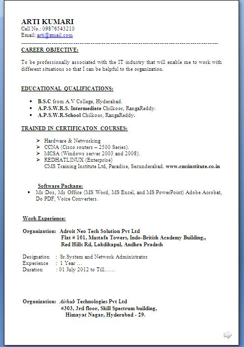 creating a resume in word free download