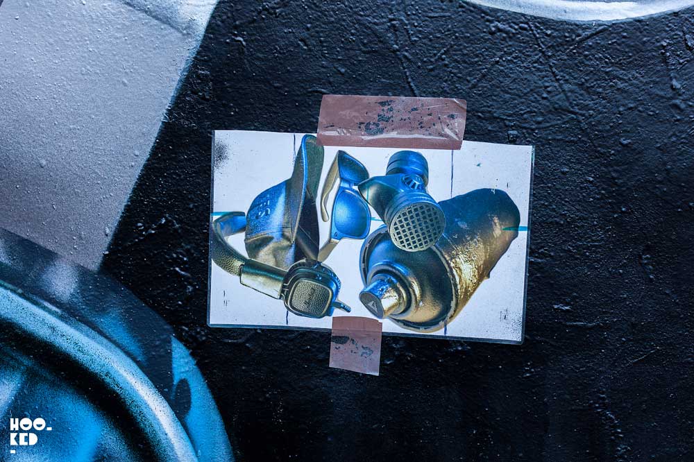 London street artist Fanakapan paints a mural in East London's Seven Star Yard car park. London street artist Fanakapan paints a mural in East London's Seven Star Yard car park.
