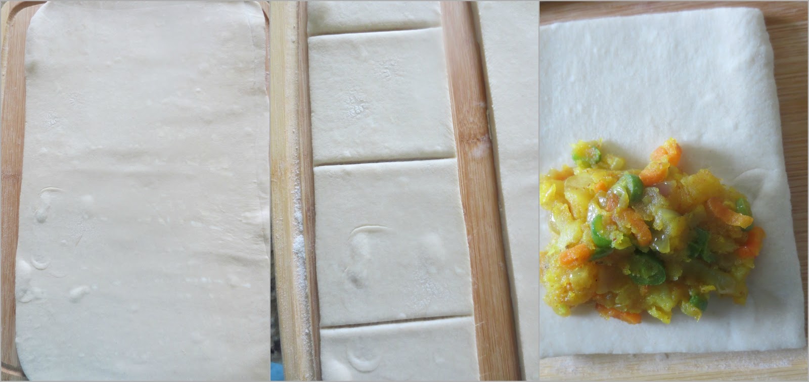 Vegetable puff with Homemade Puff Pastry