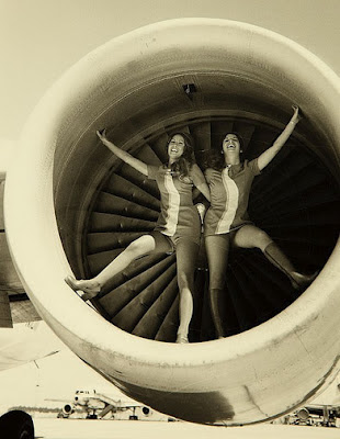 twin stewardesses