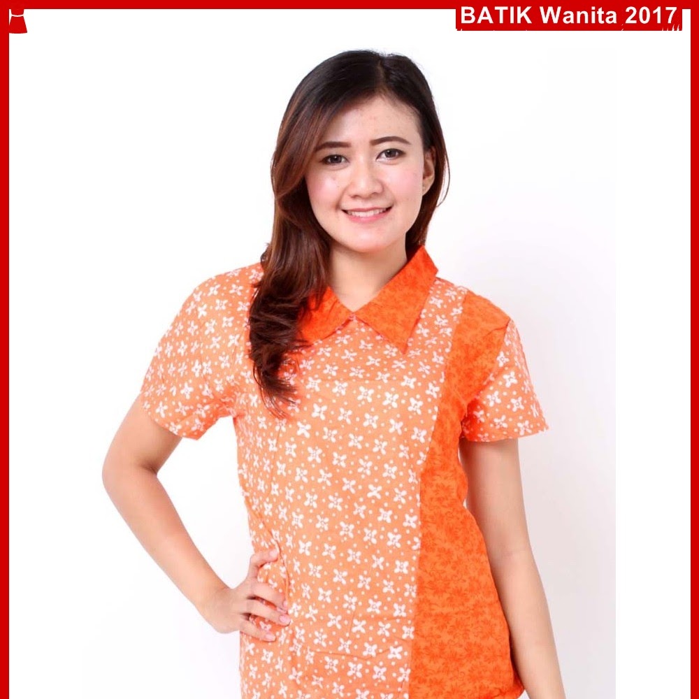 D7TBD Kaos Batik Aisha Kombi Oranye Terbaru Bj79D7