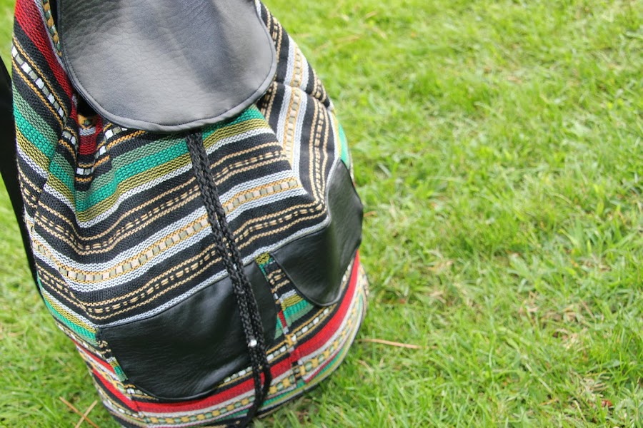 DIY Cómo hacer un bolso Mochila tipo étnico. Blog de costura y blog diy.