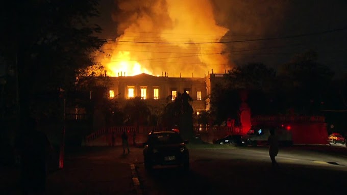 Incêndio destrói o Museu Nacional, na Quinta da Boa Vista